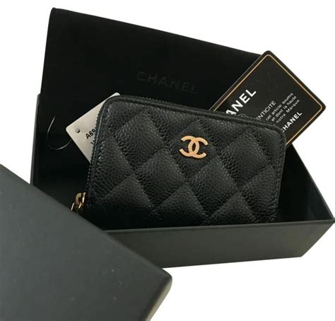 chanel white card holder|chanel card holder zip around.